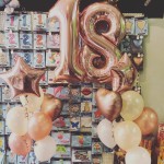 Zahlenballons zum 18. Geburtstag in roségold